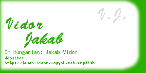 vidor jakab business card